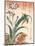 Kingfisher, Irises and Pinks (Colour Woodblock Print)-Katsushika Hokusai-Mounted Premium Giclee Print