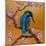 Kingfisher on Blossoms Ii, 2022, (Oil on Canvas)-Lee Campbell-Mounted Giclee Print