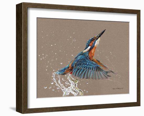 Kingfisher-Sarah Stribbling-Framed Art Print