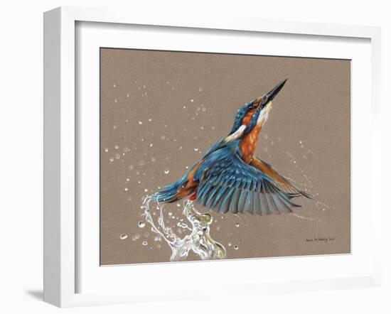 Kingfisher-Sarah Stribbling-Framed Art Print