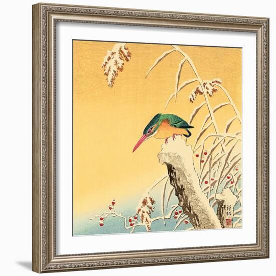 Kingfisher-Koson Ohara-Framed Giclee Print