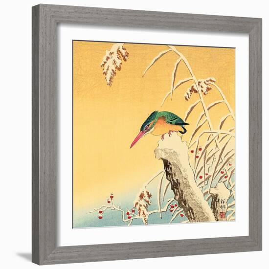 Kingfisher-Koson Ohara-Framed Giclee Print