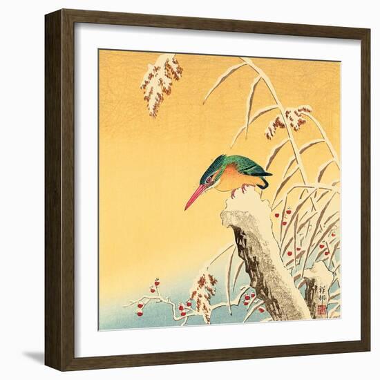 Kingfisher-Koson Ohara-Framed Giclee Print