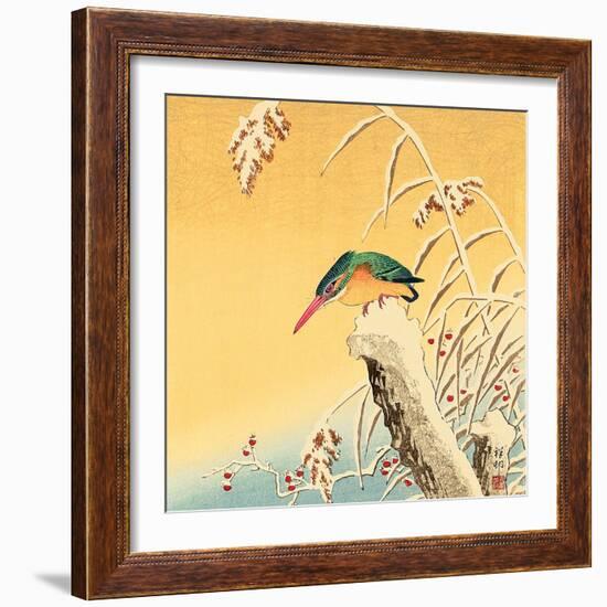 Kingfisher-Koson Ohara-Framed Giclee Print