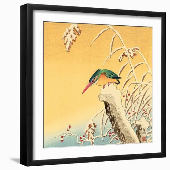 Kingfisher-Koson Ohara-Framed Giclee Print