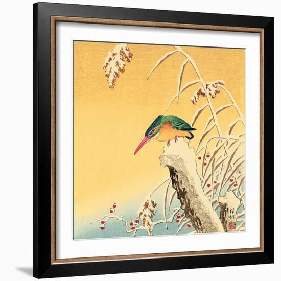 Kingfisher-Koson Ohara-Framed Giclee Print