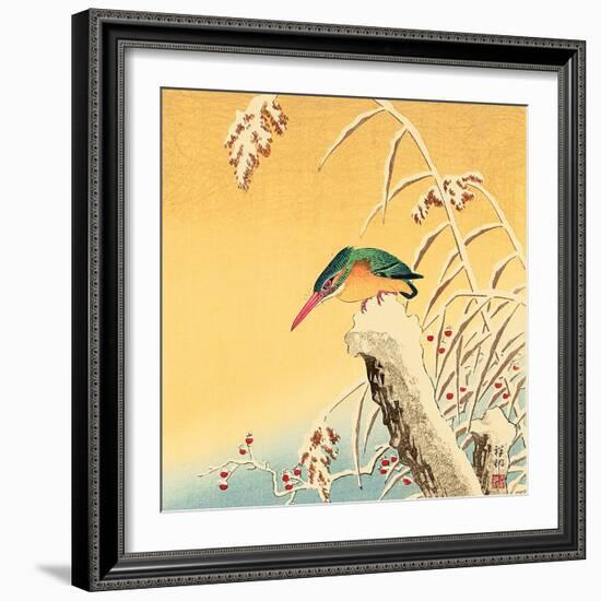 Kingfisher-Koson Ohara-Framed Giclee Print