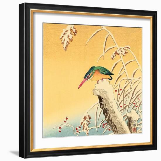 Kingfisher-Koson Ohara-Framed Giclee Print