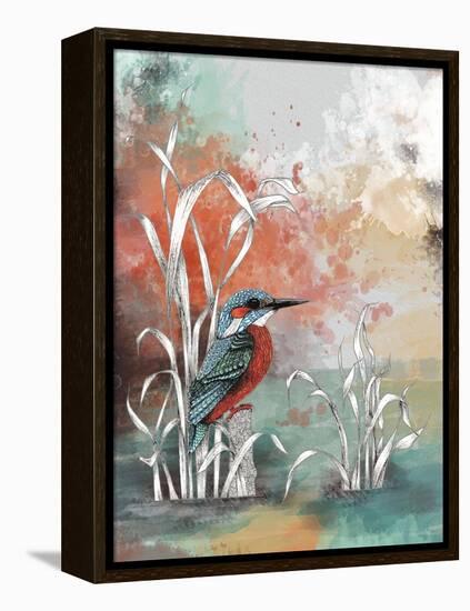 Kingfisher-The Tangled Peacock-Framed Premier Image Canvas