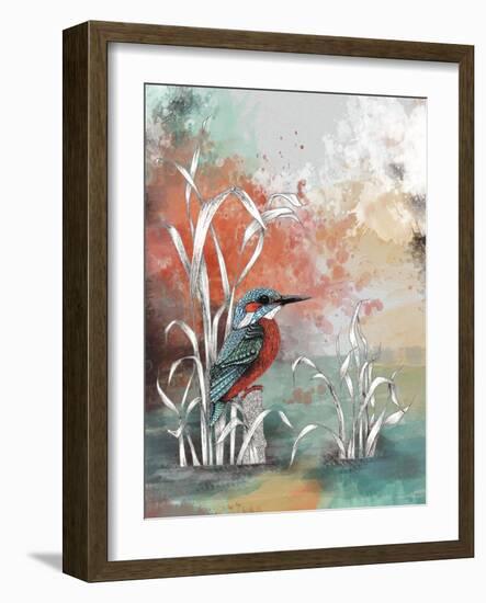 Kingfisher-The Tangled Peacock-Framed Giclee Print