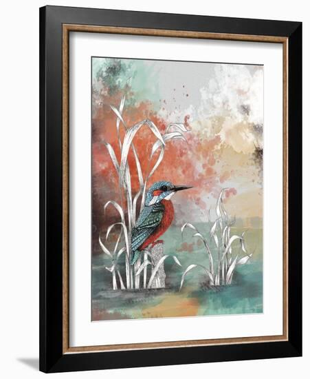 Kingfisher-The Tangled Peacock-Framed Giclee Print