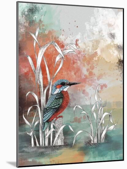 Kingfisher-The Tangled Peacock-Mounted Giclee Print