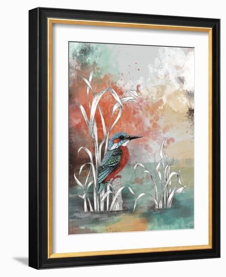 Kingfisher-The Tangled Peacock-Framed Giclee Print