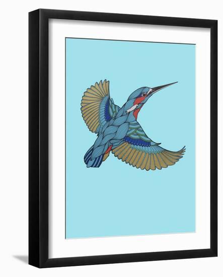 Kingfisher-Drawpaint Illustration-Framed Giclee Print