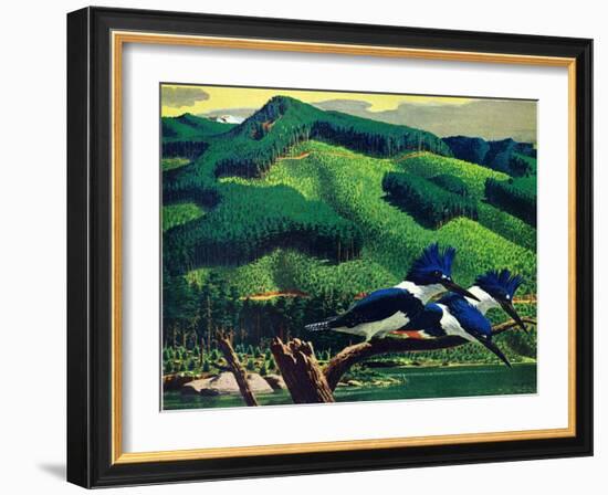 Kingfishers-Stan Galli-Framed Giclee Print