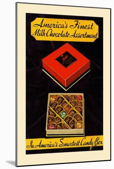 Kings; America's Finest Milk Chocolate Assortment-Curt Teich & Company-Mounted Art Print