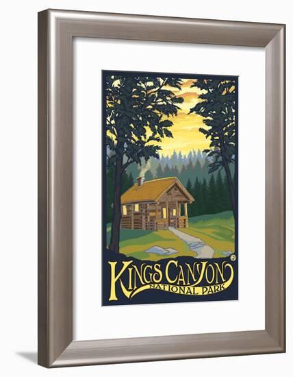 Kings Canyon Nat'l Park - Cabin Scene - Lp Poster, c.2009-Lantern Press-Framed Art Print