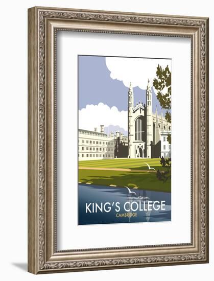 Kings College, Cambridge - Dave Thompson Contemporary Travel Print-Dave Thompson-Framed Giclee Print