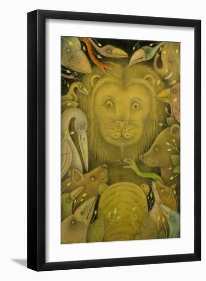 Kings of the Beasts, 2020 (w/c, ink, coloured pencils & graphite on art board)-Wayne Anderson-Framed Giclee Print