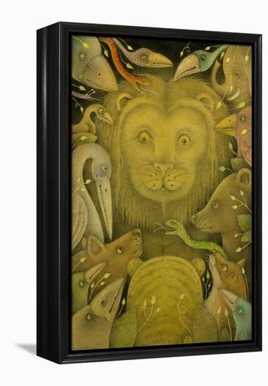 Kings of the Beasts, 2020 (w/c, ink, coloured pencils & graphite on art board)-Wayne Anderson-Framed Premier Image Canvas