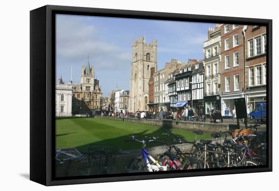 Kings Parade, Cambridge, Cambridgeshire-Peter Thompson-Framed Premier Image Canvas