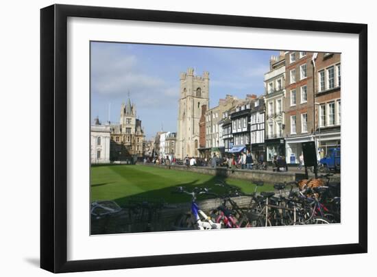 Kings Parade, Cambridge, Cambridgeshire-Peter Thompson-Framed Photographic Print