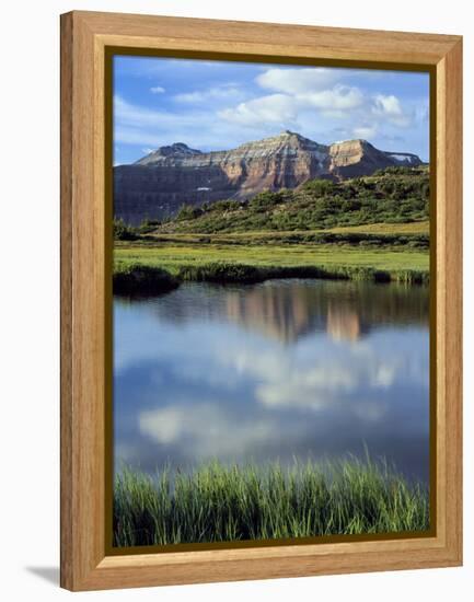 Kings Peak Massif Reflected, High Uintas Wilderness, Utah, Usa-Scott T^ Smith-Framed Premier Image Canvas