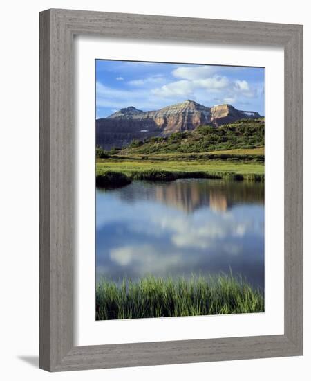 Kings Peak Massif Reflected, High Uintas Wilderness, Utah, Usa-Scott T^ Smith-Framed Photographic Print