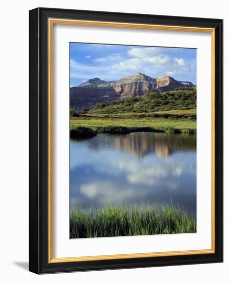 Kings Peak Massif Reflected, High Uintas Wilderness, Utah, Usa-Scott T^ Smith-Framed Photographic Print