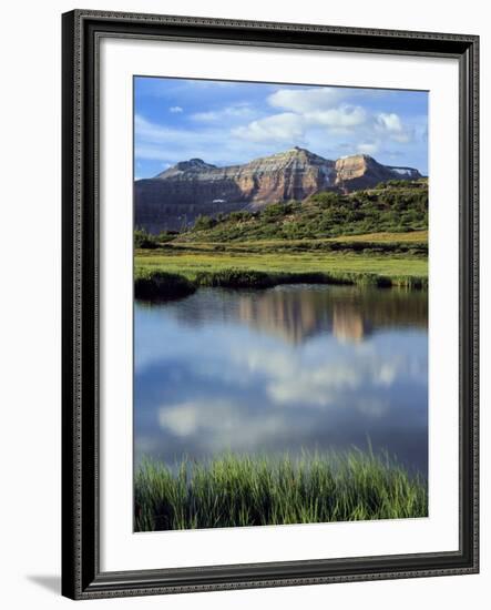 Kings Peak Massif Reflected, High Uintas Wilderness, Utah, Usa-Scott T^ Smith-Framed Photographic Print