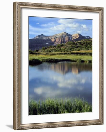 Kings Peak Massif Reflected, High Uintas Wilderness, Utah, Usa-Scott T^ Smith-Framed Photographic Print