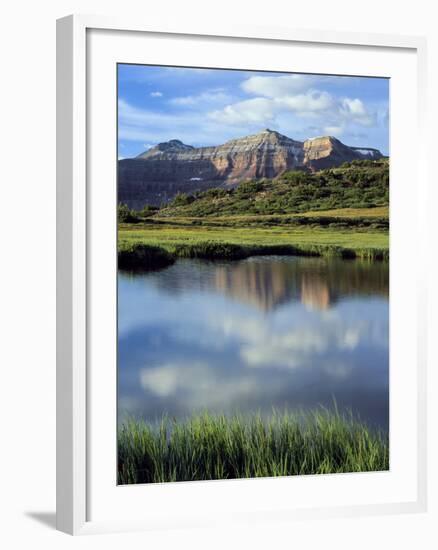 Kings Peak Massif Reflected, High Uintas Wilderness, Utah, Usa-Scott T^ Smith-Framed Photographic Print