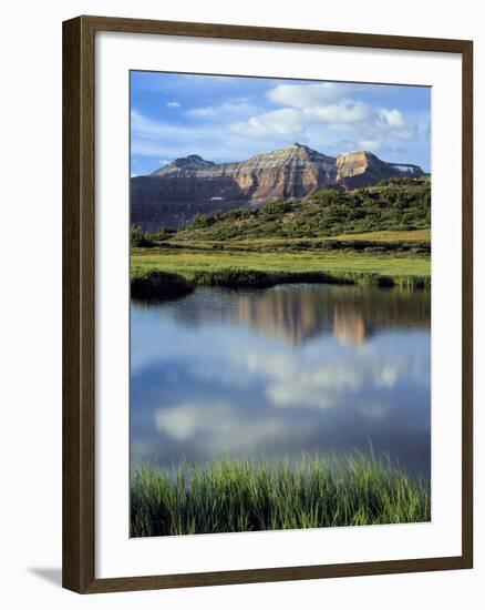 Kings Peak Massif Reflected, High Uintas Wilderness, Utah, Usa-Scott T^ Smith-Framed Photographic Print