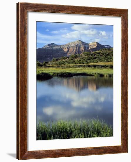 Kings Peak Massif Reflected, High Uintas Wilderness, Utah, Usa-Scott T^ Smith-Framed Photographic Print