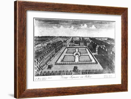 Kings Square in Sohoe, Published by Thomas Glass and Henry Overton I, 1720-1730-Haynes King-Framed Giclee Print