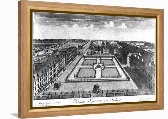 Kings Square in Sohoe, Published by Thomas Glass and Henry Overton I, 1720-1730-Haynes King-Framed Premier Image Canvas
