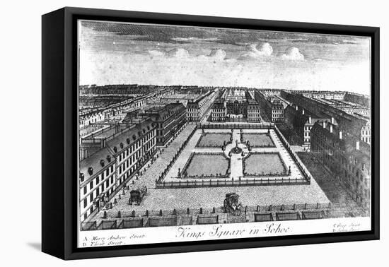 Kings Square in Sohoe, Published by Thomas Glass and Henry Overton I, 1720-1730-Haynes King-Framed Premier Image Canvas