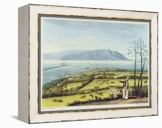 Kingston and Port Royal from Windsor Farm, from 'A Pictureseque Tour of the Island of Jamaica'-James Hakewill-Framed Premier Image Canvas