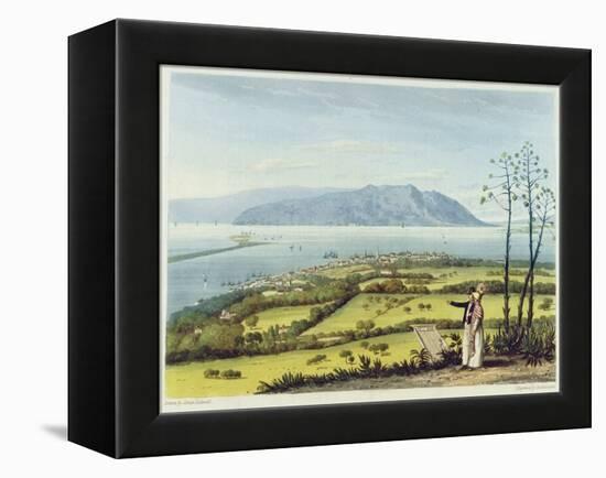 Kingston and Port Royal from Windsor Farm, from 'A Pictureseque Tour of the Island of Jamaica'-James Hakewill-Framed Premier Image Canvas