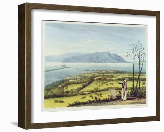 Kingston and Port Royal from Windsor Farm, from 'A Pictureseque Tour of the Island of Jamaica'-James Hakewill-Framed Giclee Print