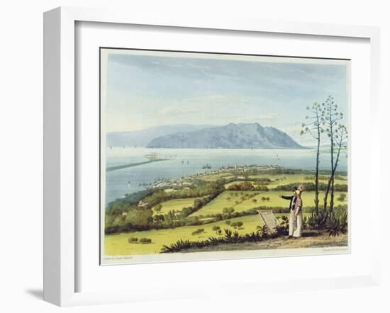 Kingston and Port Royal from Windsor Farm, from 'A Pictureseque Tour of the Island of Jamaica'-James Hakewill-Framed Giclee Print