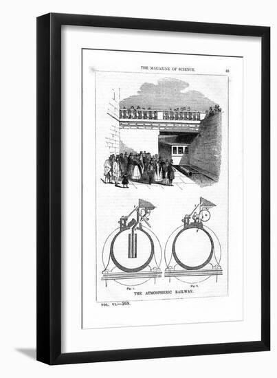 Kingstown and Dalkey Atmospheric Railway, Near Dublin, 1845-null-Framed Giclee Print