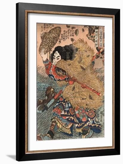 Kinhyoshi Yorin, Hero of the Suikoden-Kuniyoshi Utagawa-Framed Art Print
