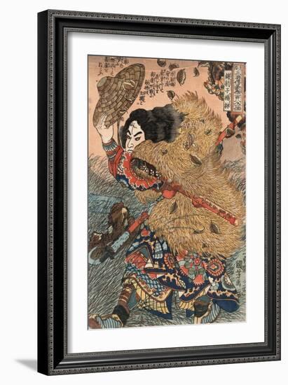 Kinhyoshi Yorin, Hero of the Suikoden-Kuniyoshi Utagawa-Framed Art Print