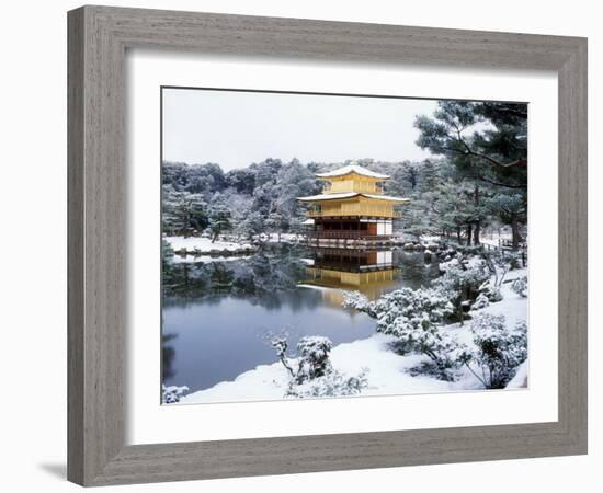 Kinkakuji Temple in Snow-null-Framed Photographic Print