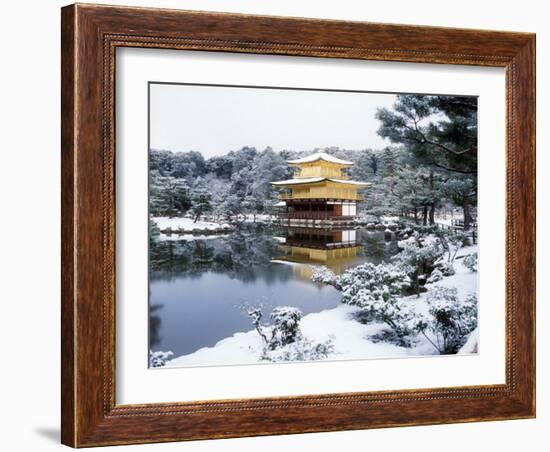 Kinkakuji Temple in Snow-null-Framed Photographic Print
