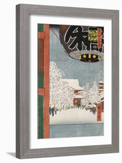 Kinryuzan Temple at Asakusa, from the Series 'One Hundred Views of Famous Places in Edo'-Ando Hiroshige-Framed Giclee Print