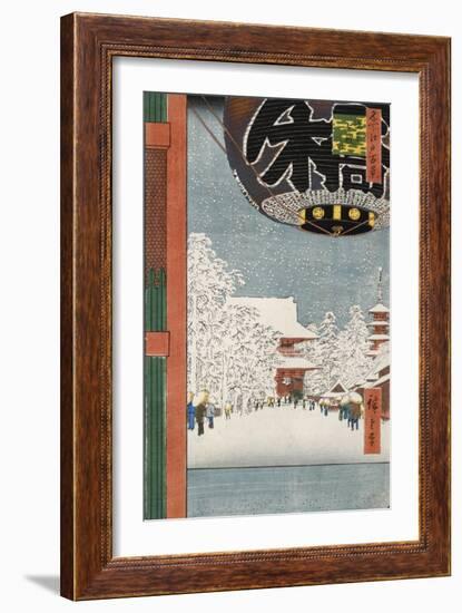 Kinryuzan Temple at Asakusa, from the Series 'One Hundred Views of Famous Places in Edo'-Ando Hiroshige-Framed Giclee Print