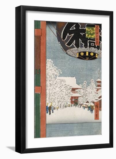 Kinryuzan Temple at Asakusa, from the Series 'One Hundred Views of Famous Places in Edo'-Ando Hiroshige-Framed Giclee Print