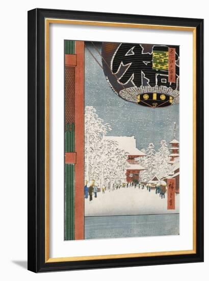 Kinryuzan Temple at Asakusa, from the Series 'One Hundred Views of Famous Places in Edo'-Ando Hiroshige-Framed Giclee Print